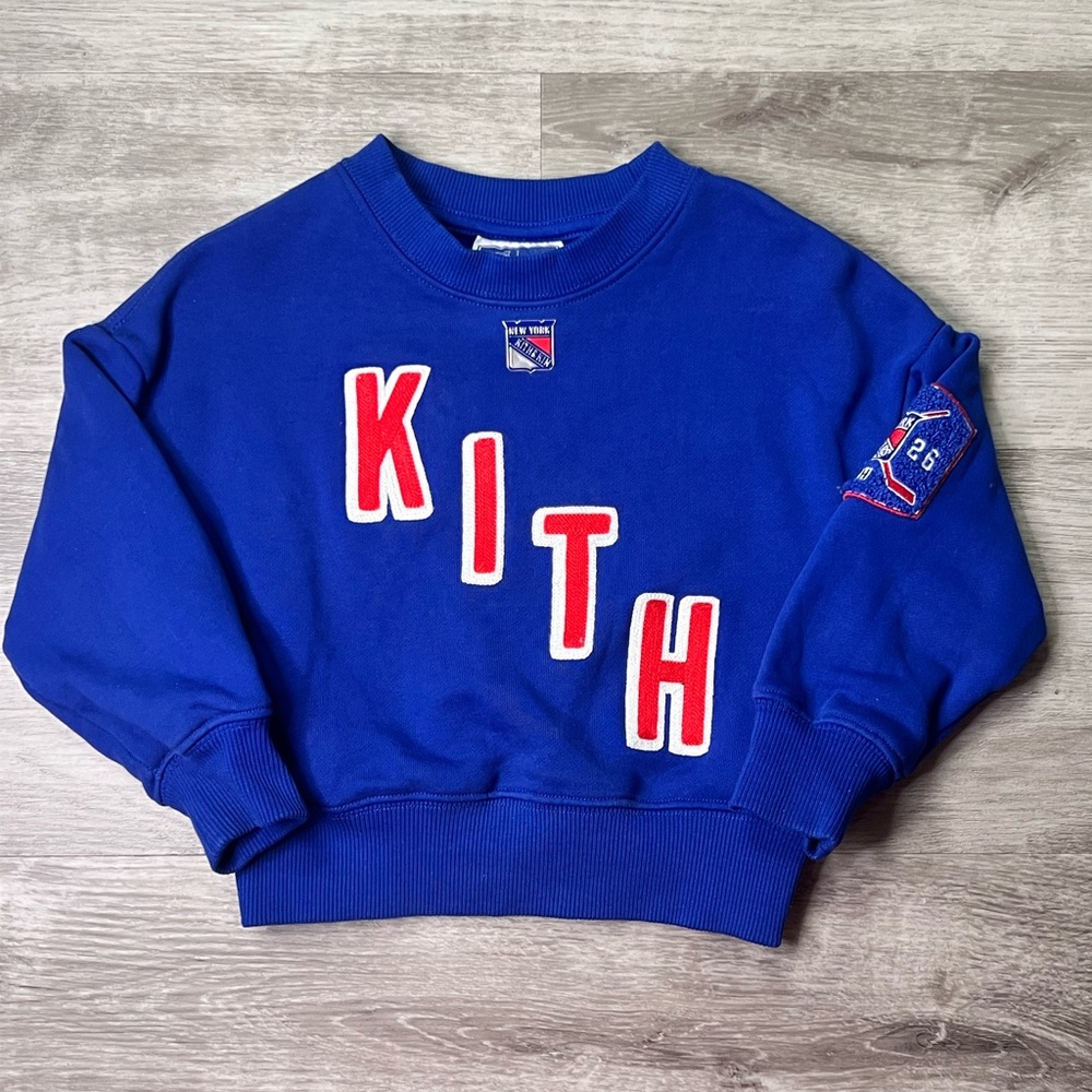 Kith Royal Blue Crewneck with Red Accents